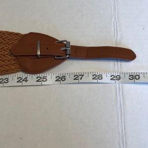 Lt Brn(S)Dbl Buckle woven Corsetbelt - cottage core, Steampunk, dark academy!